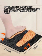 Foot Massger 8 Modes 19 Level Electric Foot Massager Pad Strength Lightweight Relieve Foot Pressure Strength Lightweight