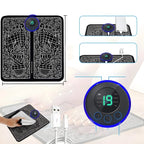 Foot Massger 8 Modes 19 Level Electric Foot Massager Pad Strength Lightweight Relieve Foot Pressure Strength Lightweight
